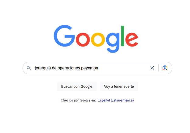 Buscar contenido de peyemon en Google