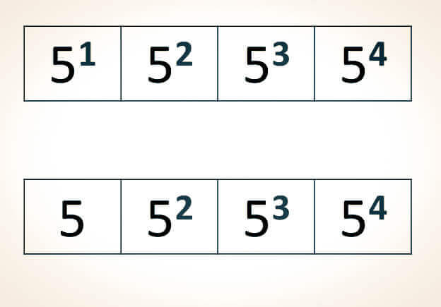 Comparar potencias de igual base